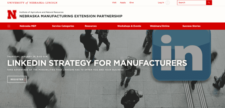 University of Nebraska MEP Taps B2Btail for LinkedIn Workshop
