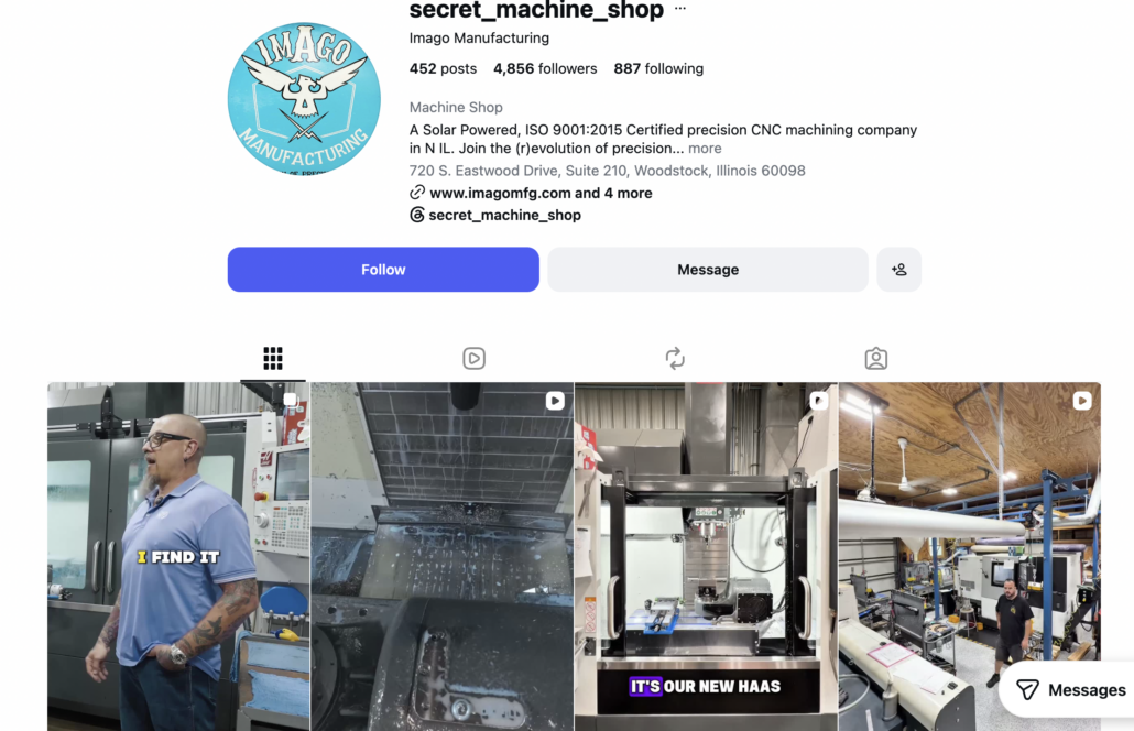 Digital Marketing for CNC Manufacturers: Imago’s INstagram Success 