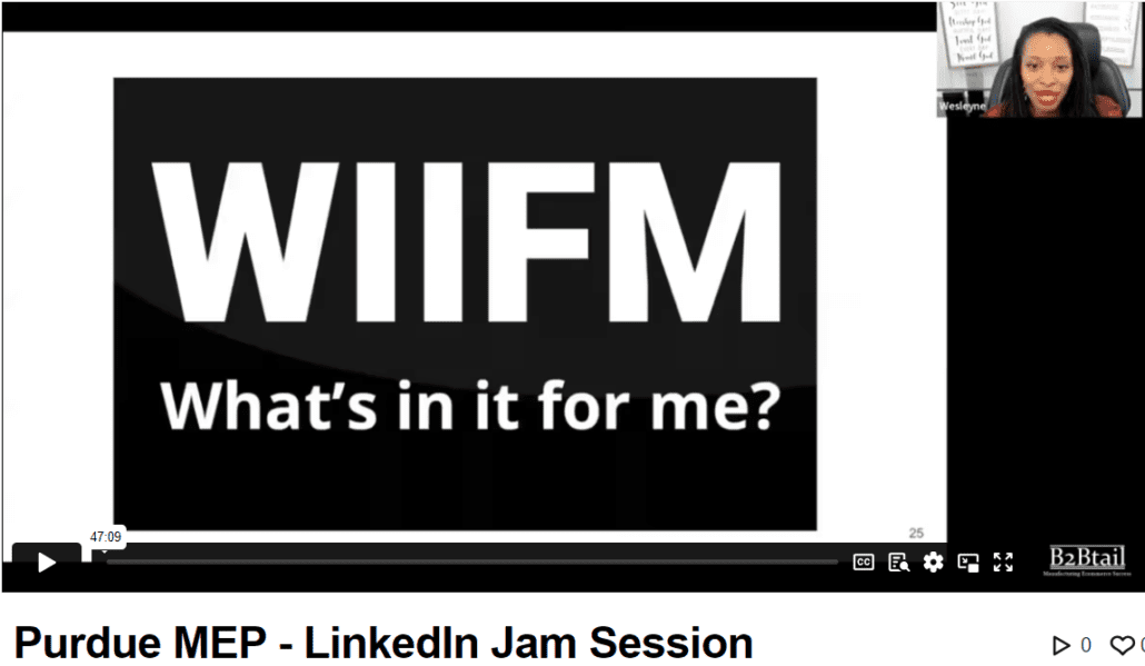 Purdue MEP - LinkedIn Jam Session