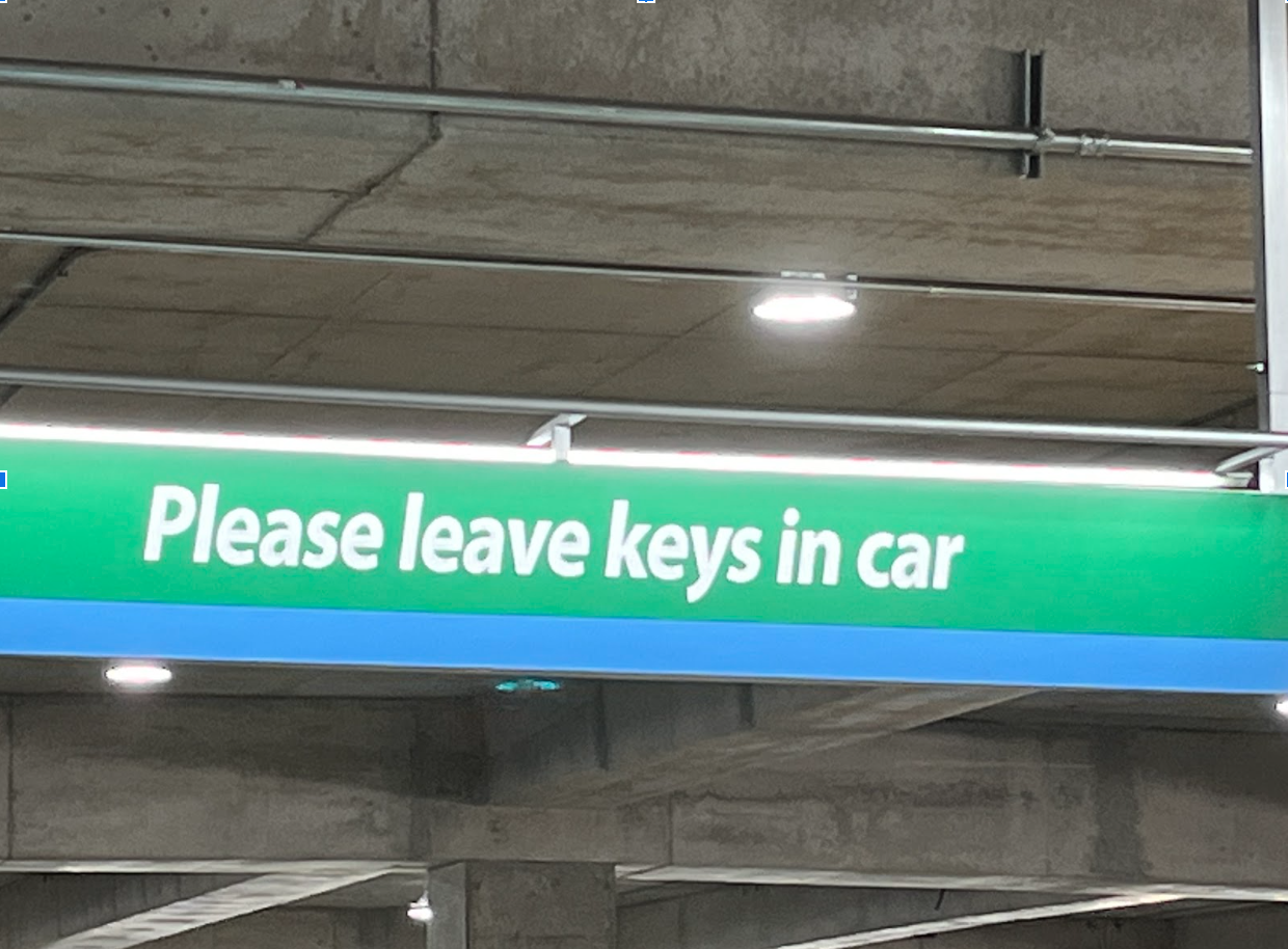 Please Leave Keys in the Car